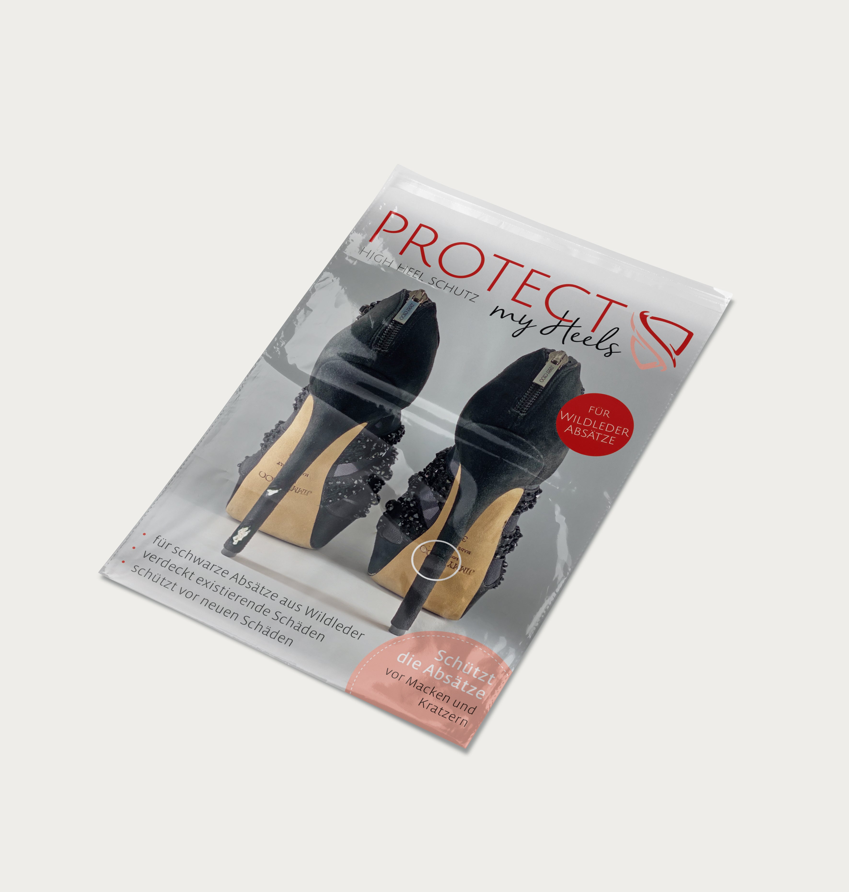 Absatzschutz für High Heels (Wildleder Stiletto) – Schwarz – ProtectMyHeels®