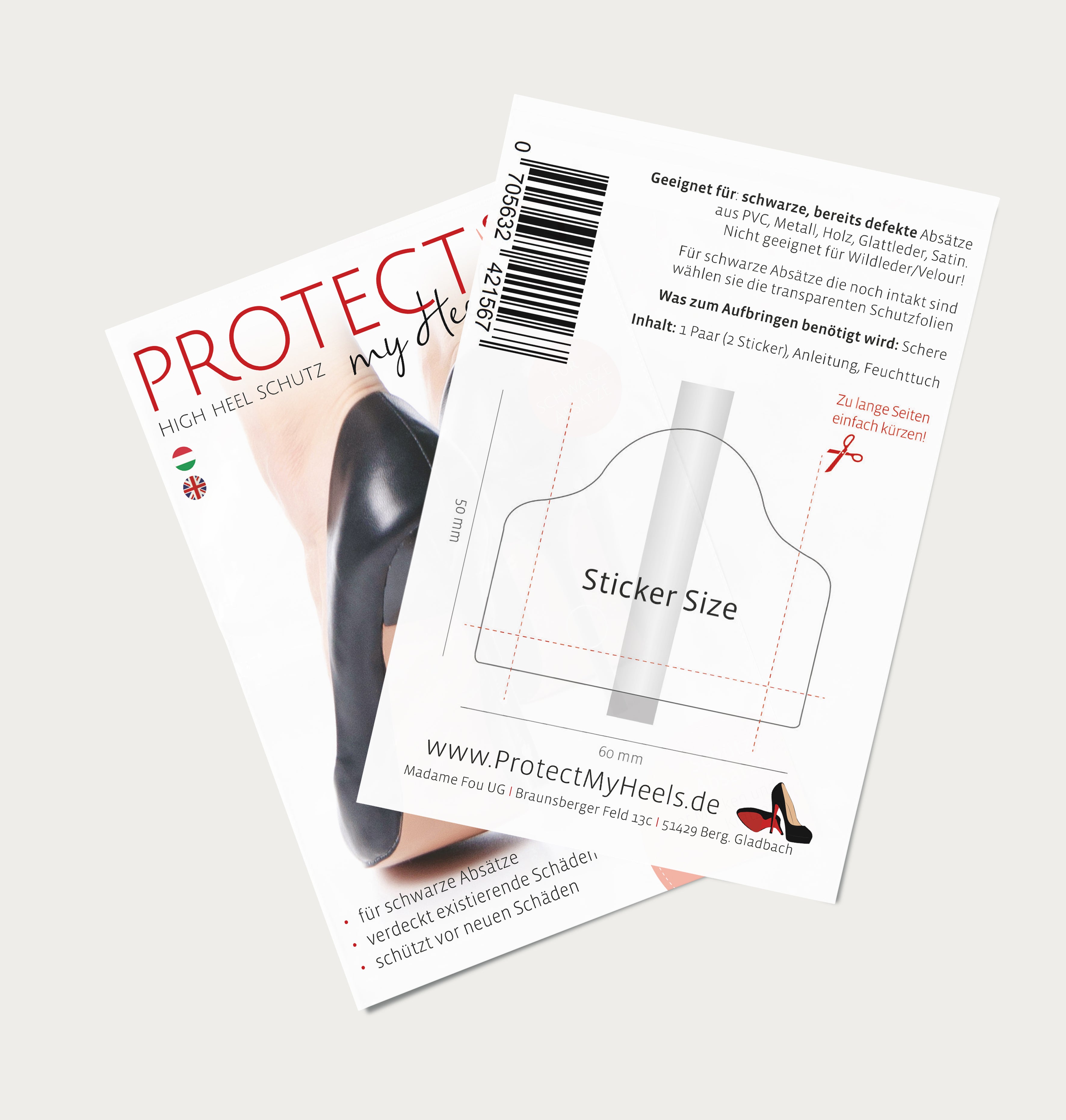 Absatzschutz für High Heels (Stiletto) – Schwarz – ProtectMyHeels®