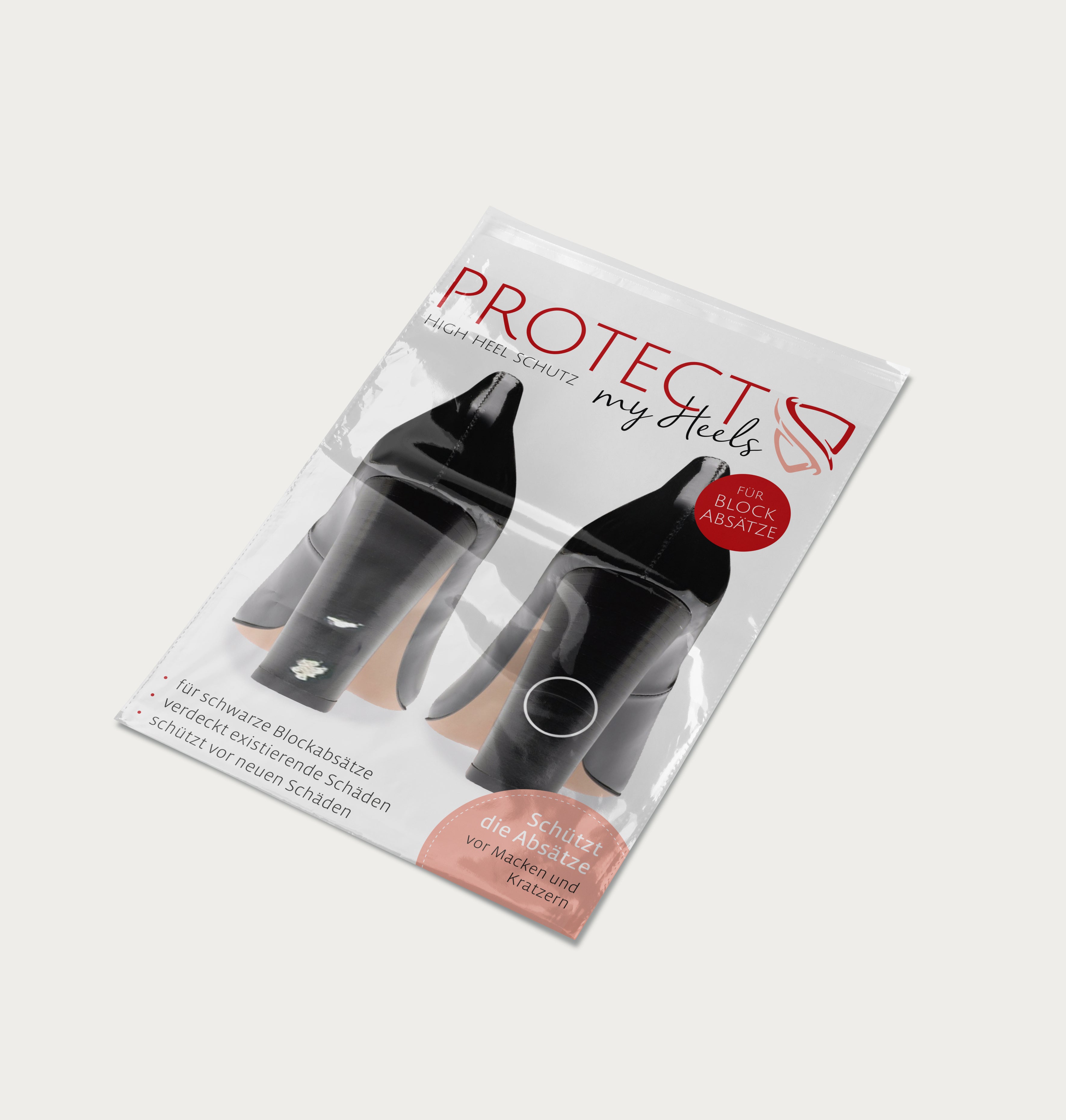 Absatzschutz für High Heels (Blockabsatz) – Schwarz – ProtectMyHeels®