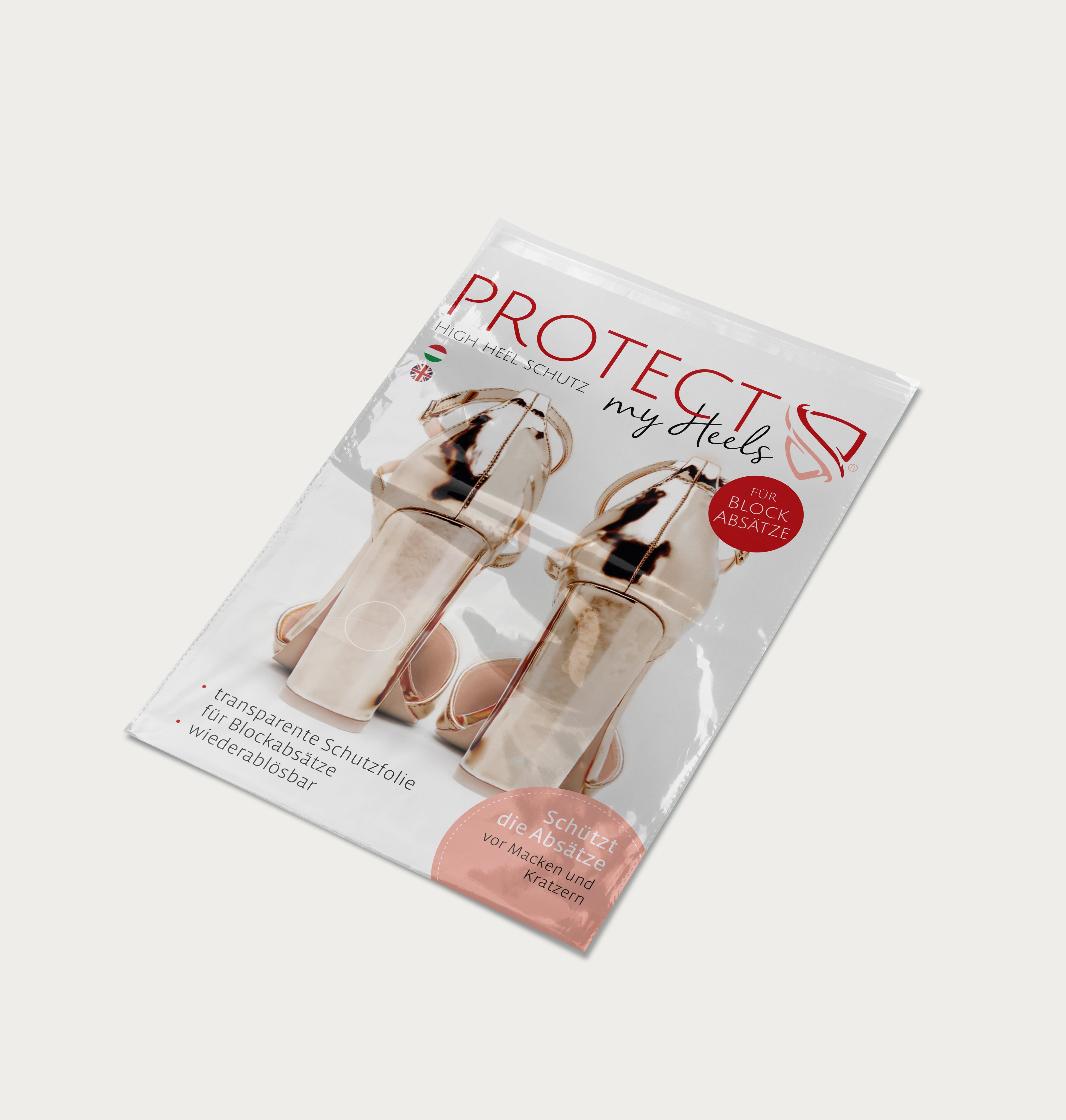Absatzschutz für High Heels (Blockabsatz) – Transparent – ProtectMyHeels®