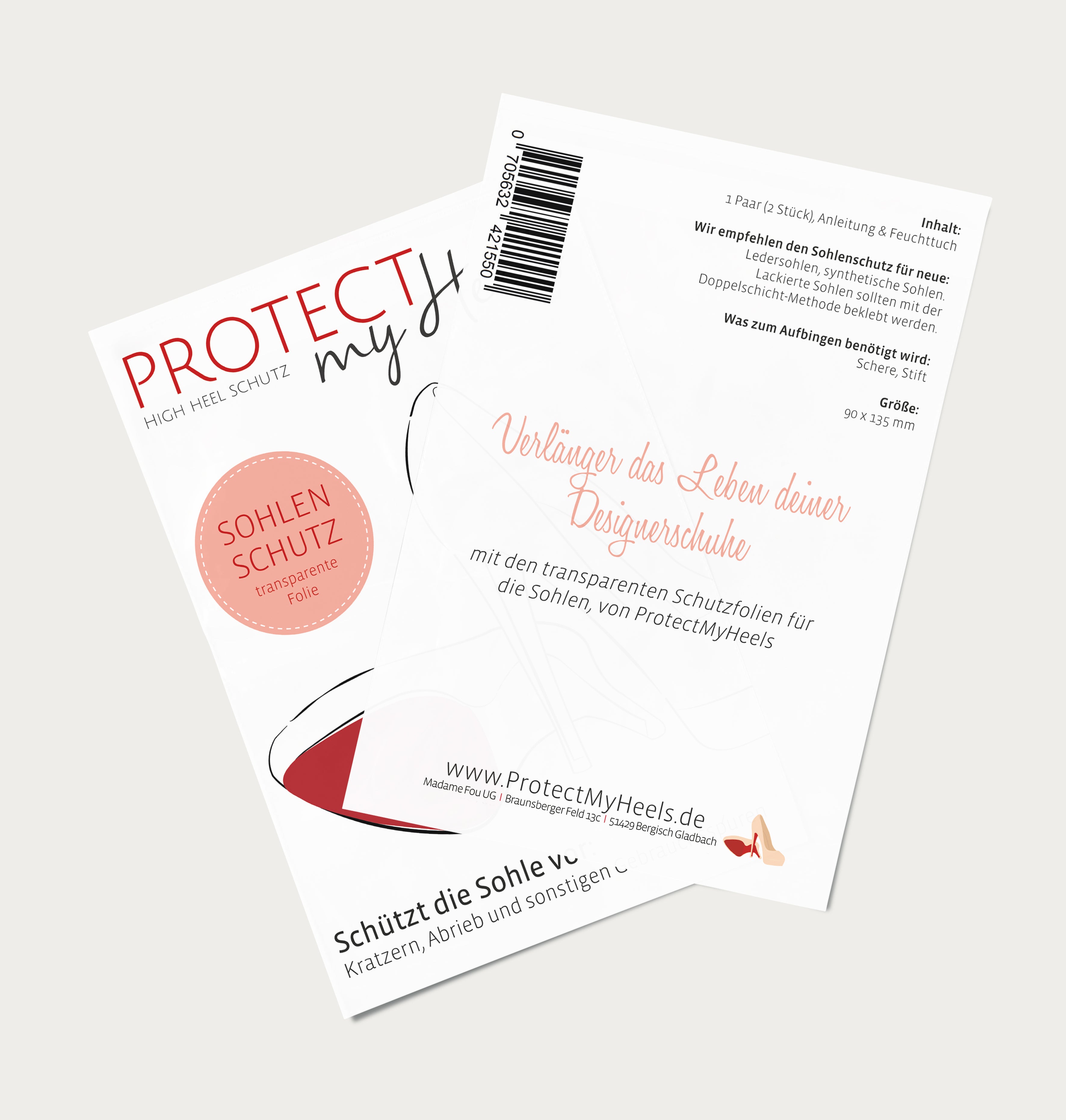 Transparenter Sohlenschutz – 1-Pack – ProtectMyHeels®